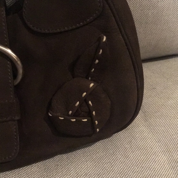 Vintage Prada Brown Suede Shoulder Bag - Picture 6 of 8
